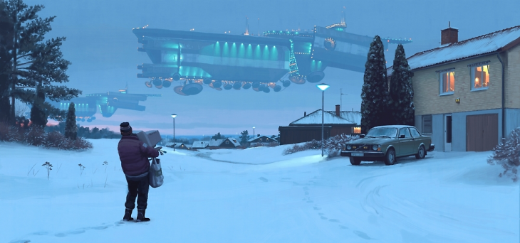 Цифровые картины возможного будущего Simon Stalenhag